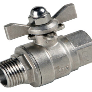 VALVULA ESFERA INOX. 2 PIEZAS M-H PALOMILLA