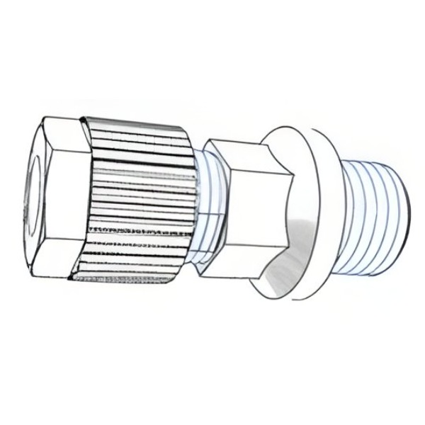 RECTO MACHO CILINDRICO PVDF