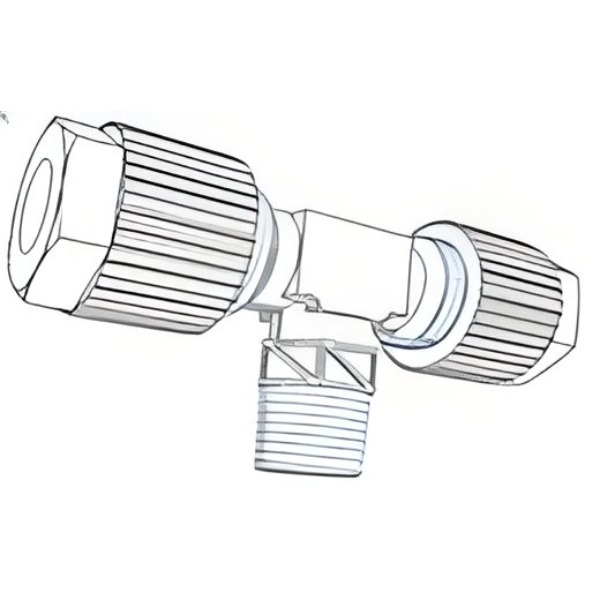 TE CENTRAL MACHO CONICA PVDF