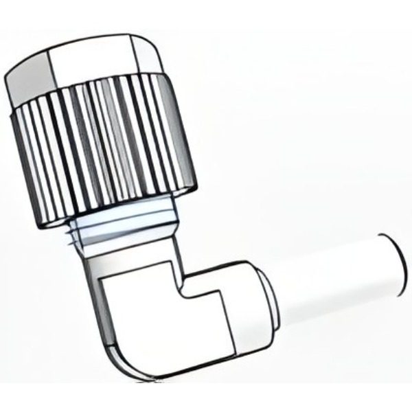 UNION EN CODO TUBO-ESPIGA LISA PVDF