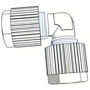 UNION EN CODO TUBO-TUBO PVDF