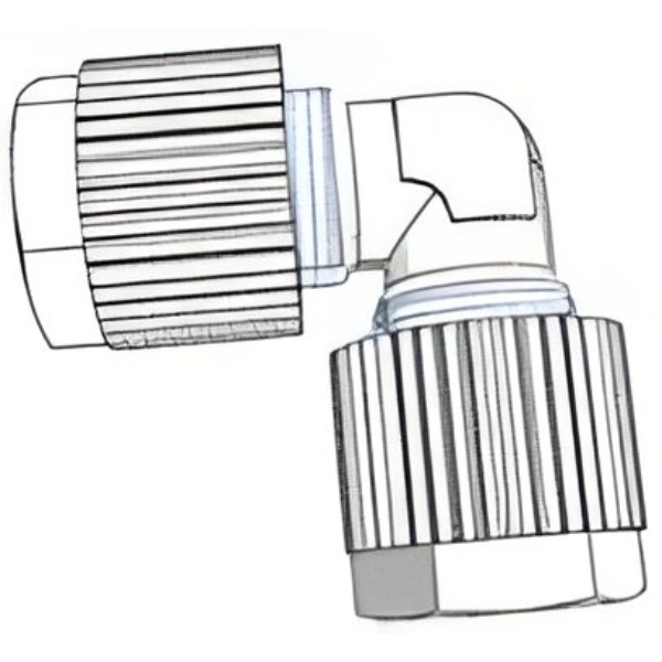 UNION EN CODO TUBO-TUBO PVDF