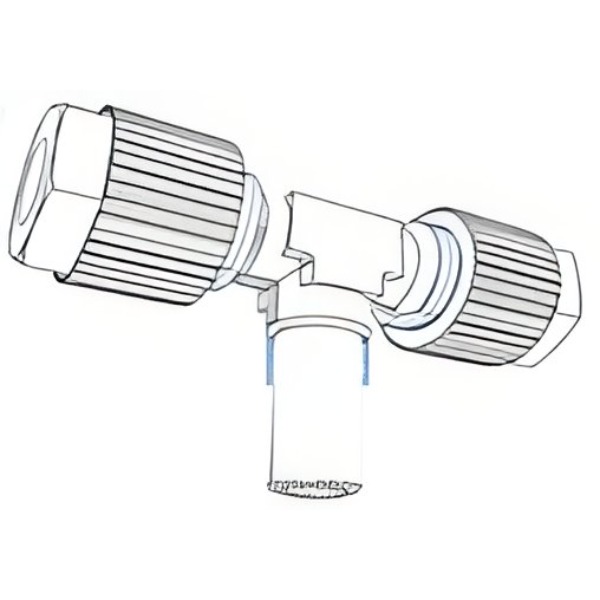 UNION EN T TUBO-ESPIGA LISA PVDF